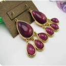 Cheap Purple watedrop jewel earrings Eh00037