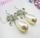 Cheap Bowknot pearl earrings Eh00075