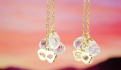 Cheap  Alloy mask and crystal pendents earrings 