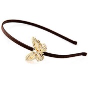 Cheap Butterfly crystal thin headband