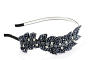 Cheap  Crystal leaves headband  Fk00023darkblue