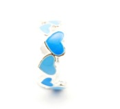 Cheap Color heart connected heart ring  Jz00146blue