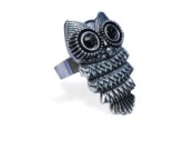 Cheap Ringent black eyes owl ring  Jz00177silverpatina