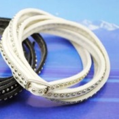 Cheap Multi-layer Small rivets twist leather bracelet