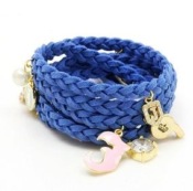 Cheap Occident fashion multi-layer leather rope bracelet