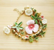 Cheap Flowers bracelet Sl00120gold