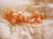 Cheap Sweety flowers and pearls gold bracelet