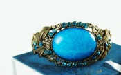 Cheap Occident retro oval bangle  Sz00046blue