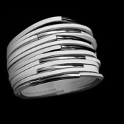 Cheap 13 layer PU bangle Sz00048silver