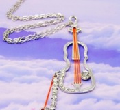 Cheap Elegant Violin necklace  Xl00193silver