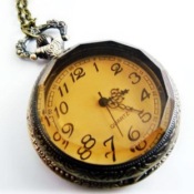 Cheap Retro coffee face  pocket watch necklace  Xl00229