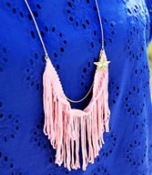 Cheap Star and tassel long necklace  Xl00276pink